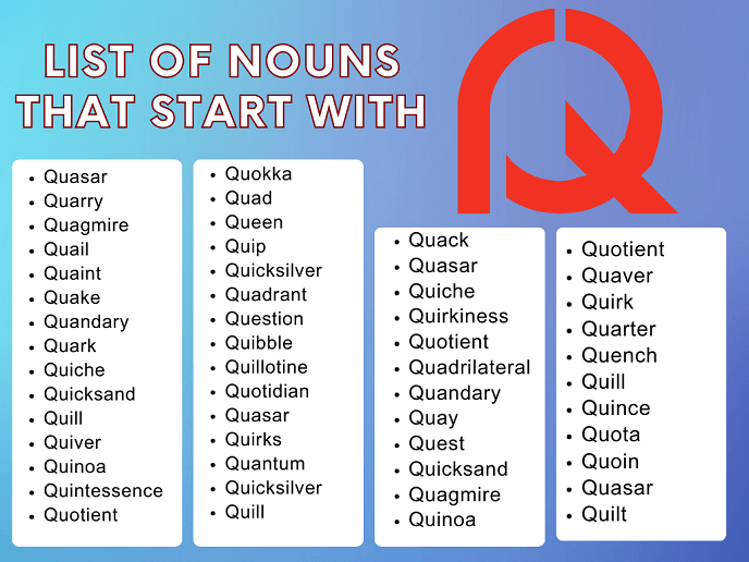 List of Nouns That Start With Q