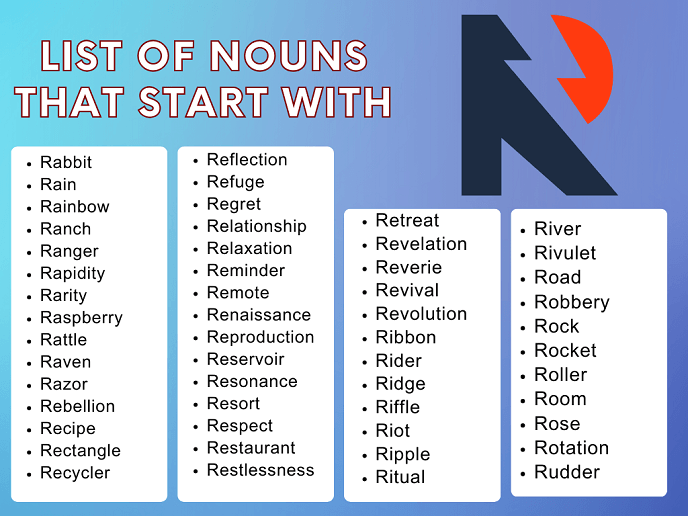 Nouns that start with R 