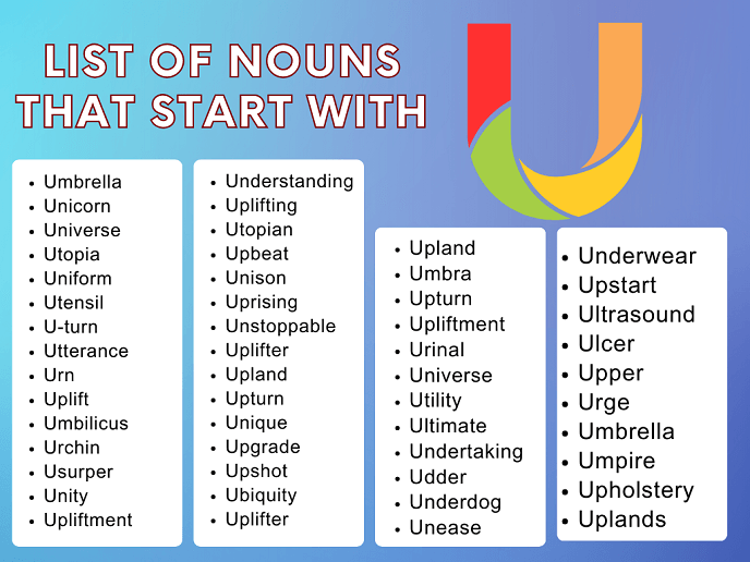 List of Nouns That Start With U