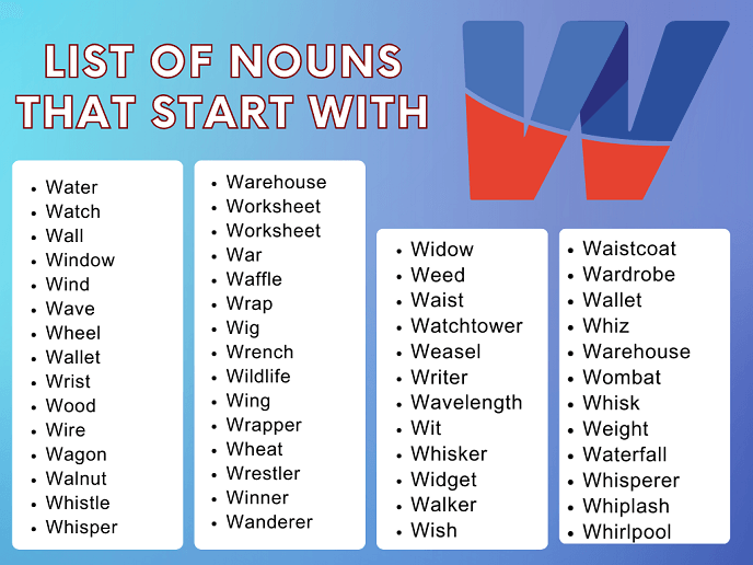 Nouns that start with w 