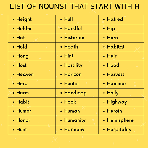 H Nouns 