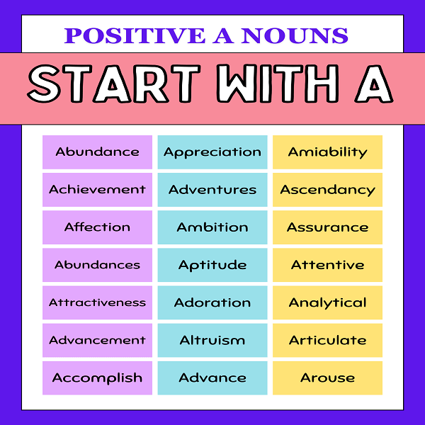 Positive A Nouns 
