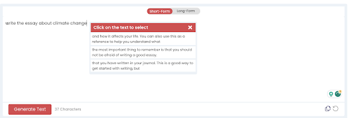Diverse Writing Options