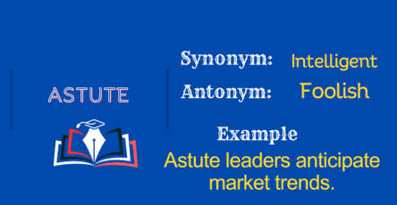 Astute – Definition, Meaning, Synonyms & Antonyms