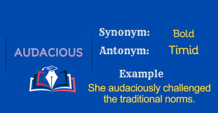 Audacious – Definition, Meaning, Synonyms & Antonyms