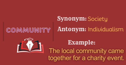 Community – Definition, Meaning, Synonyms & Antonyms