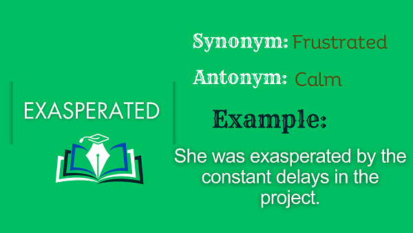 Exasperated - Definition, Meaning, Synonyms & Antonym