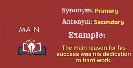 Main - Definition, Meaning, Synonyms & Antonyms