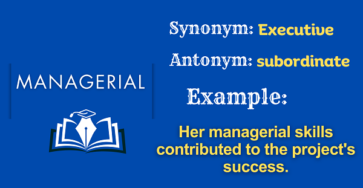 Managerial - Definition, Meaning, Synonyms & Antonyms