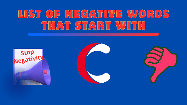 Negative Words That Start With C