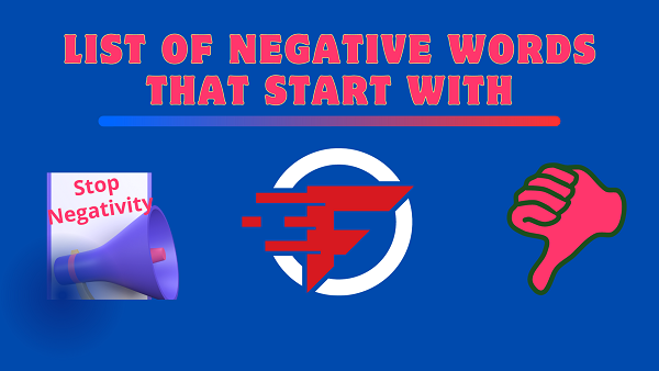 Negative Words That Start With F