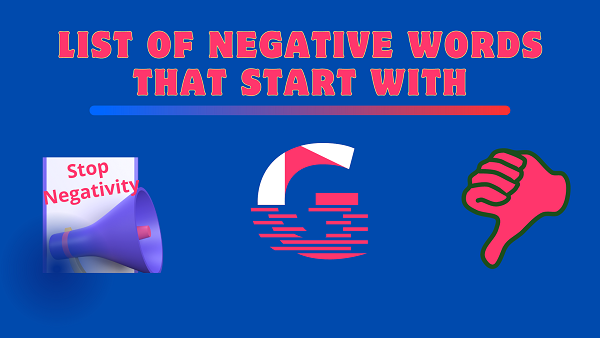 Negative Words That Start With G 