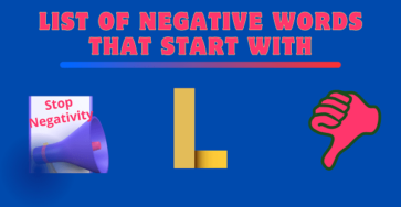Negative Words That Start With L