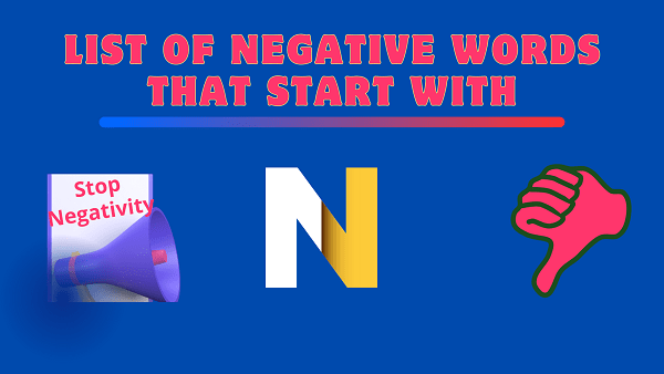 Negative Words That Start With N