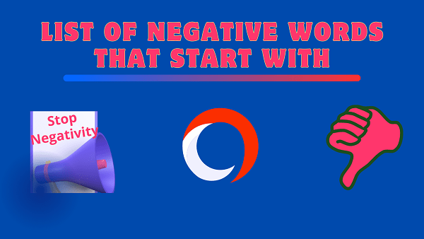 Negative Words That Start With O