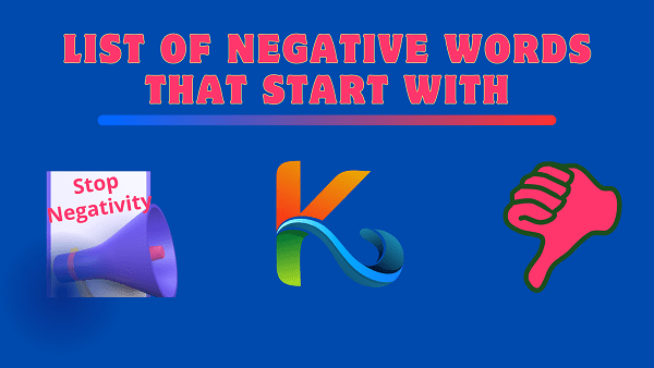 Negative Words That Start With K