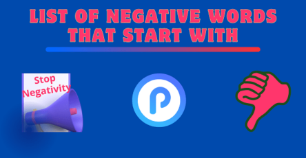 List of Negative Words That Start With P