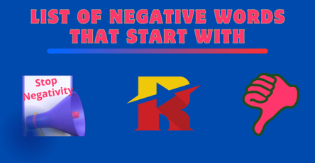 List of Negative Words That Start With R