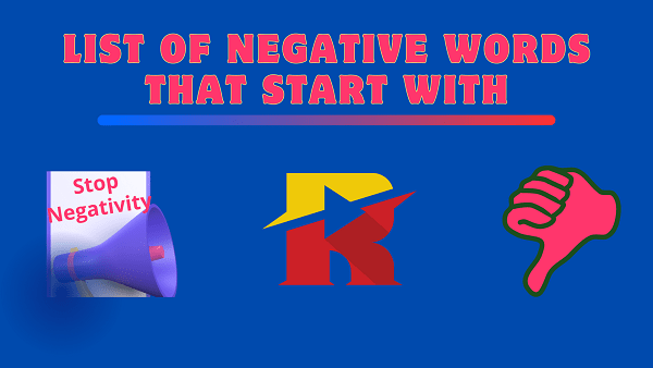 List of Negative Words That Start With R