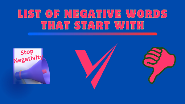 Negative Words That Start With V