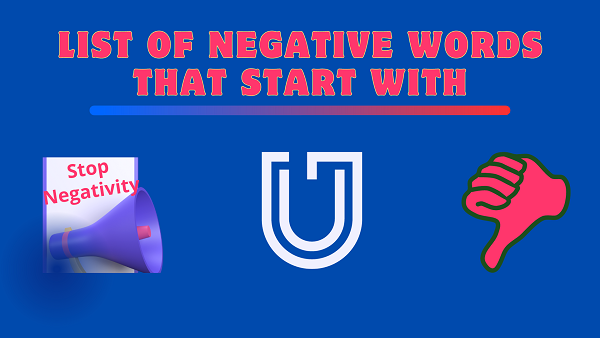 Negative Words That Start With U