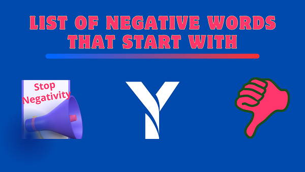 Negative Words That Start With Y