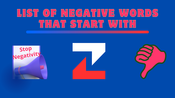 Negative Words That Start With Z