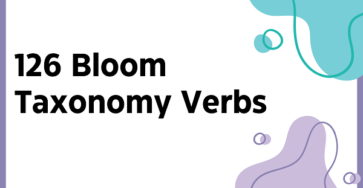 126 Bloom Taxonomy Verbs
