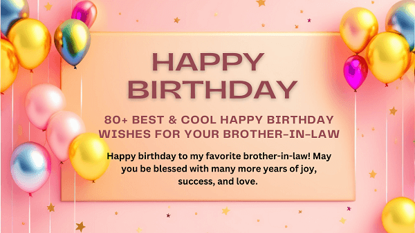 Happy Birthday Wishes For Brother In Law