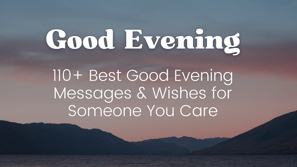 Good evening messages