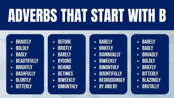 Adverbs that start with B