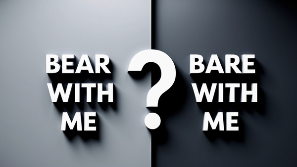 Bear with me vs Bare with me